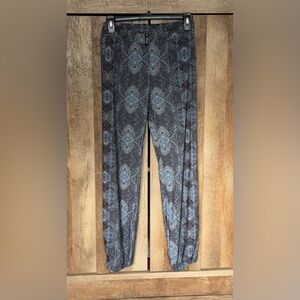 Viereck Geometric Patterned Gray and Blue Women's Joggers